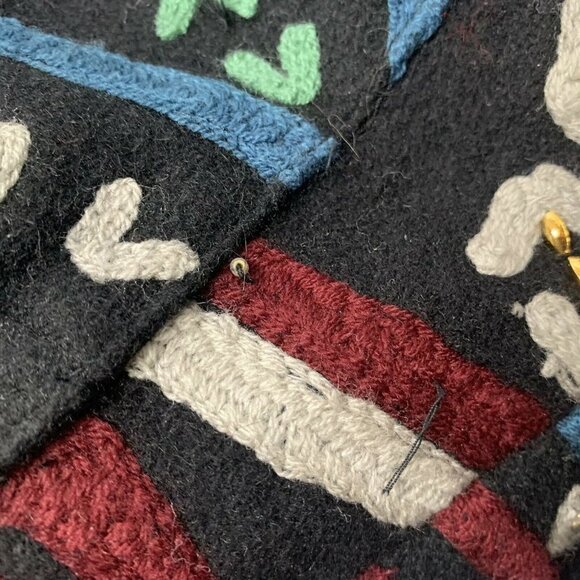 JA Resorts Abstract Women’s Small Mixed Media Wool Coat Embellished Vintage - Picture 10 of 11